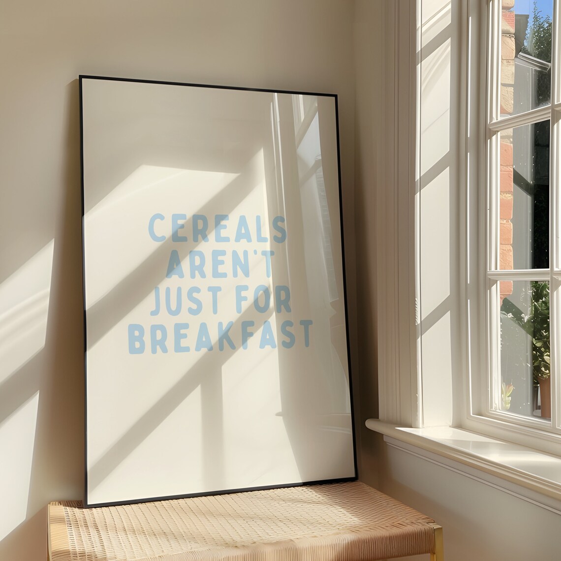 Cereals Arent Just For Breakfast Wall Art Print Bold Sassy Humour Artwork Funny Kitchen Poster Design