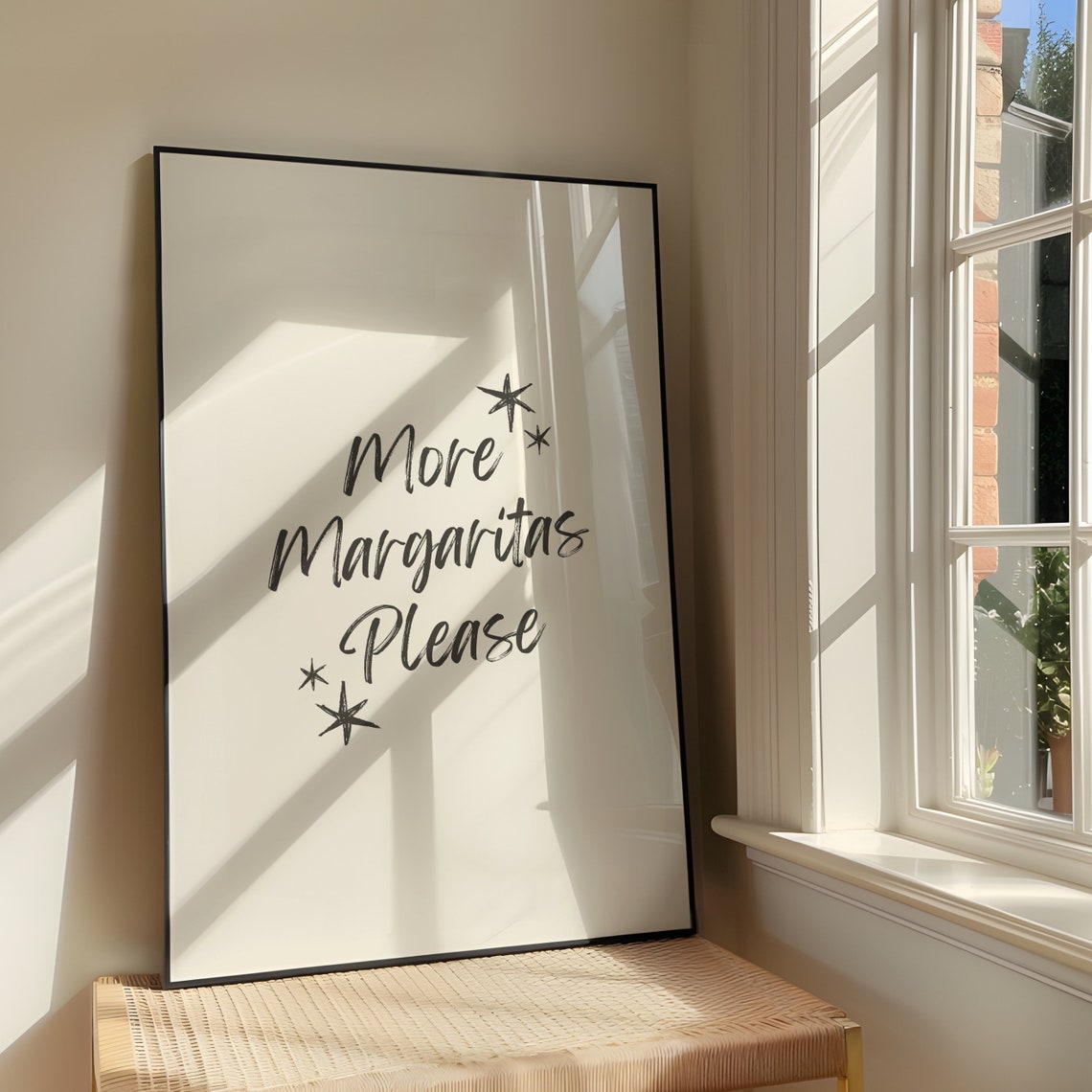 More Margaritas Please Retro Kitchen Cocktail Hour Quote Poster