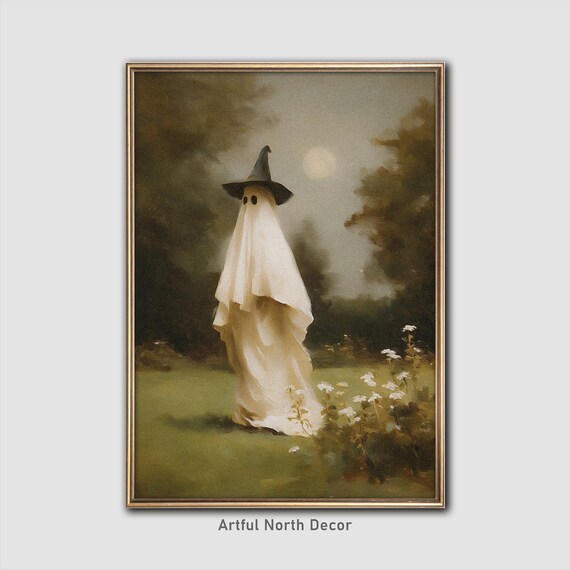 Witch Halloween Art Print Spooky Fall Decor
