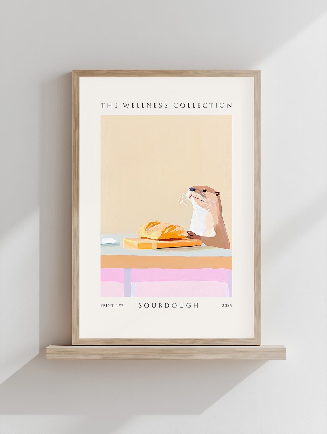 Otter Enjoying Sourdough Bread Wellness Collection Funny Poster - Image 4