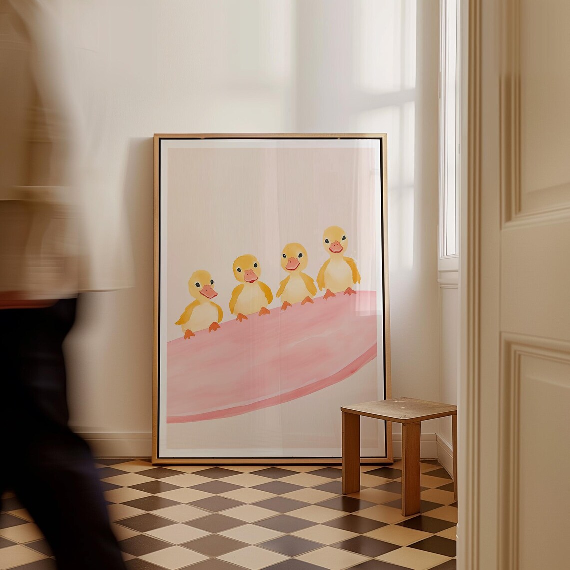 Ducklings Vintage Nursery Cute Baby Room Poster - Image 2