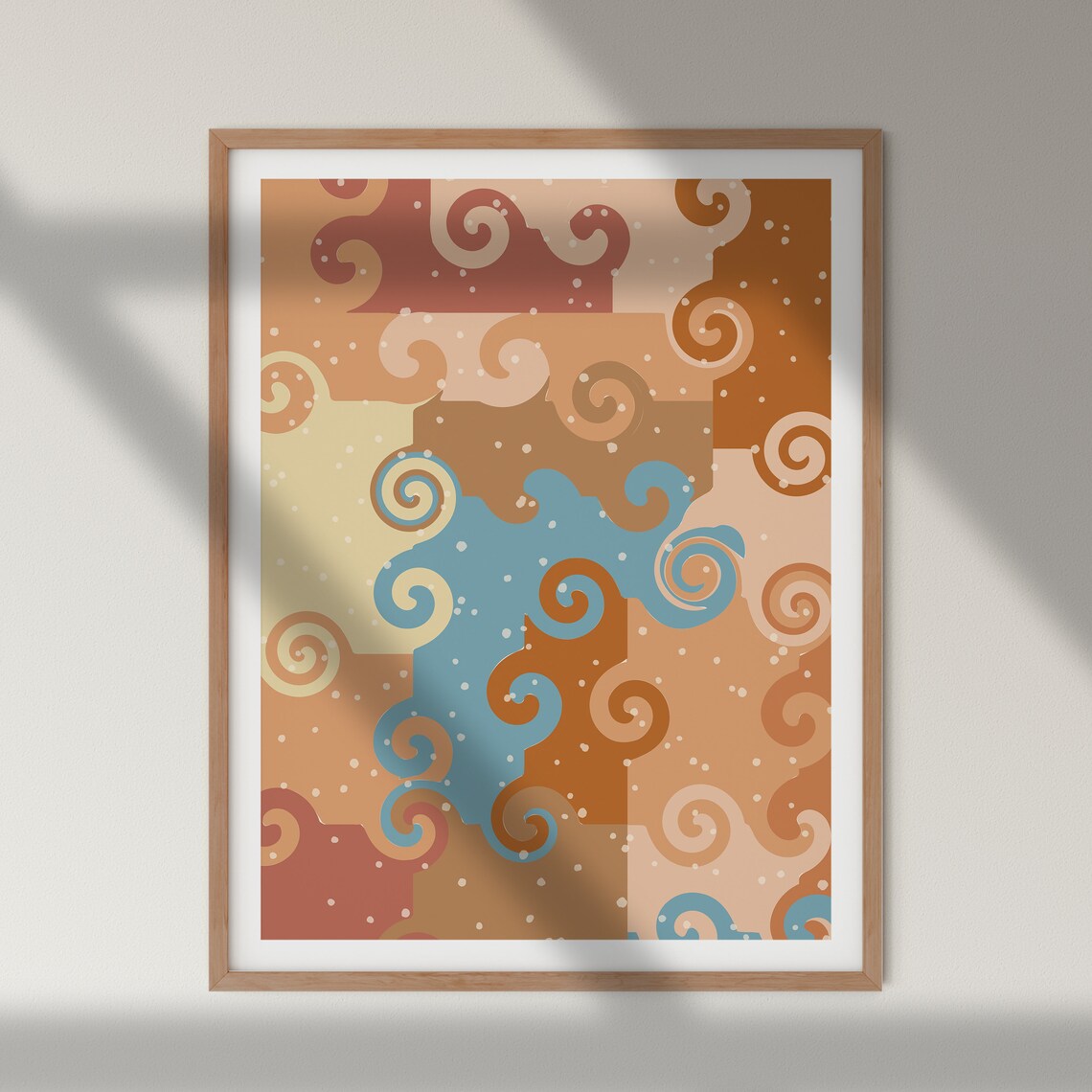 Modern Abstract Cloud Design, Minimalist Art Print