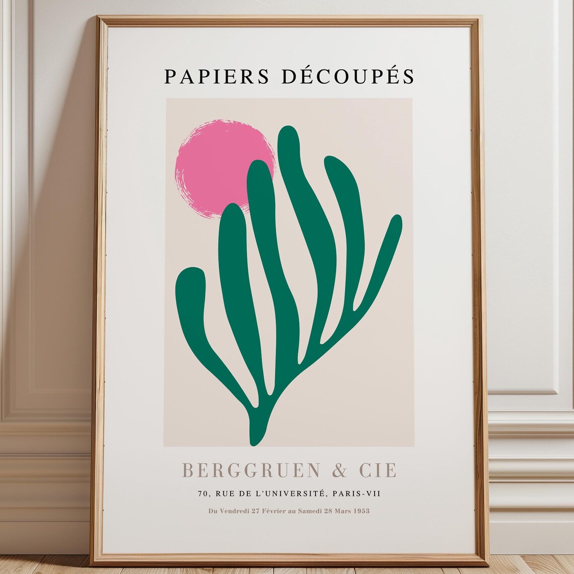 Matisse Print, Mid-Century Modern Abstract Art
