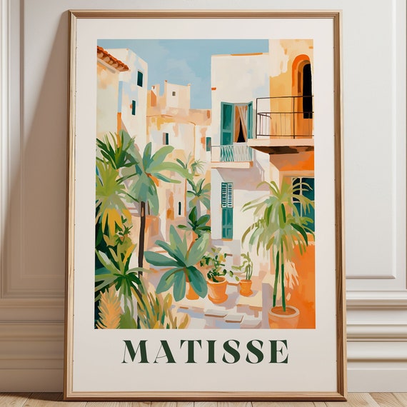Matisse Print Framed Wall Art Italy Wall Art Large Wall Art Living Room Decor Trendy Wall Art Matisse Inspired