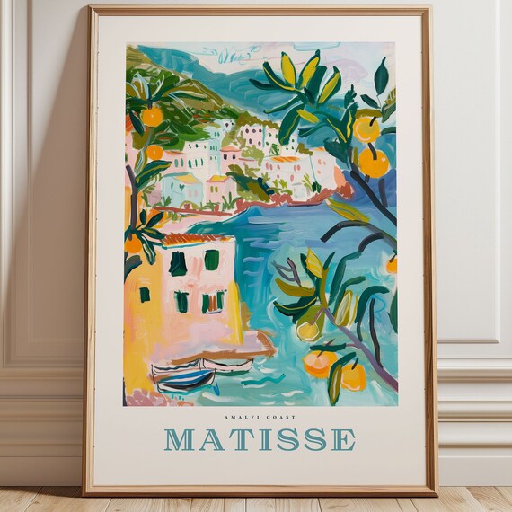 Amalfi Coast - Matisse-Inspired Art