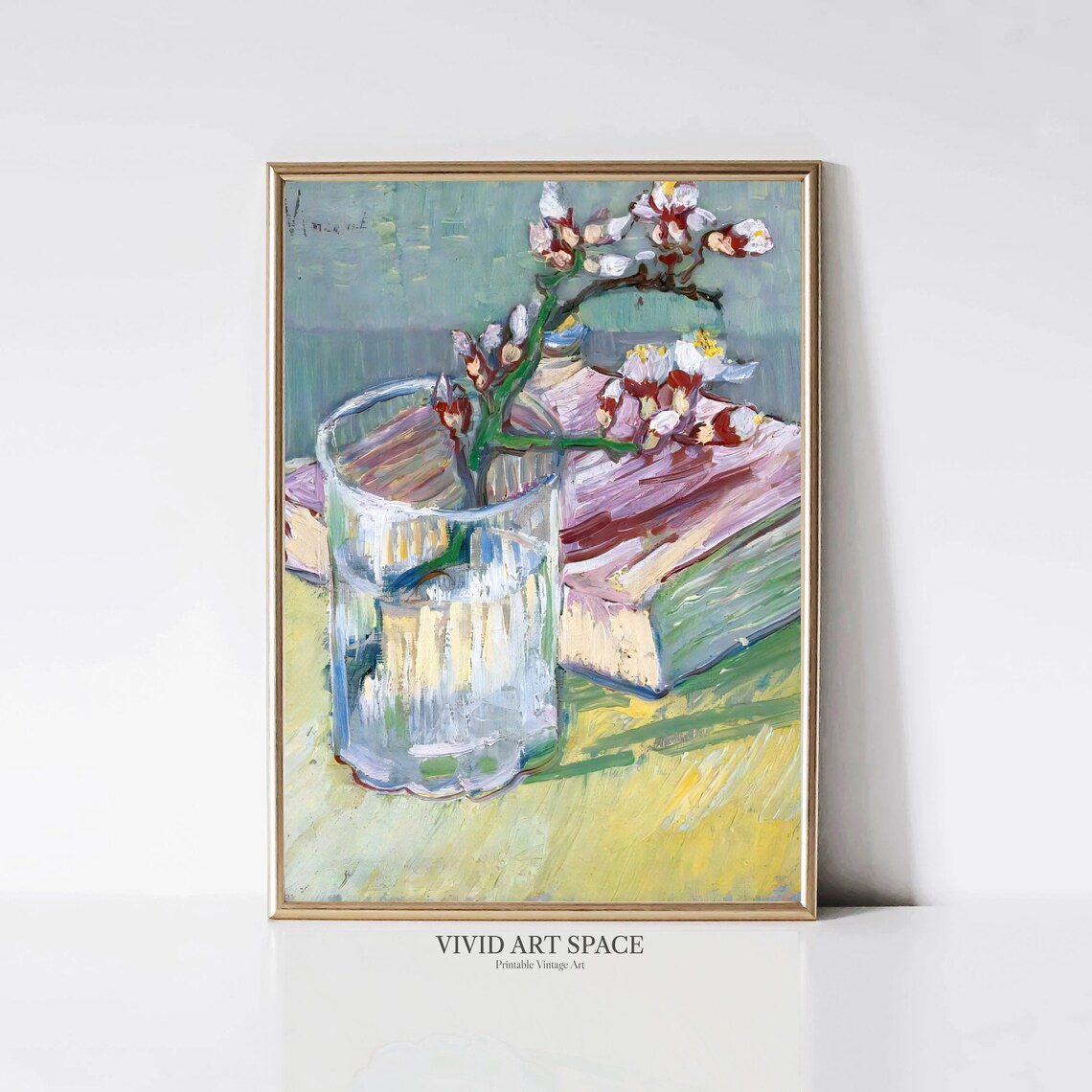 Almond Branch by Vincent Van Gogh Art Print - Image 3