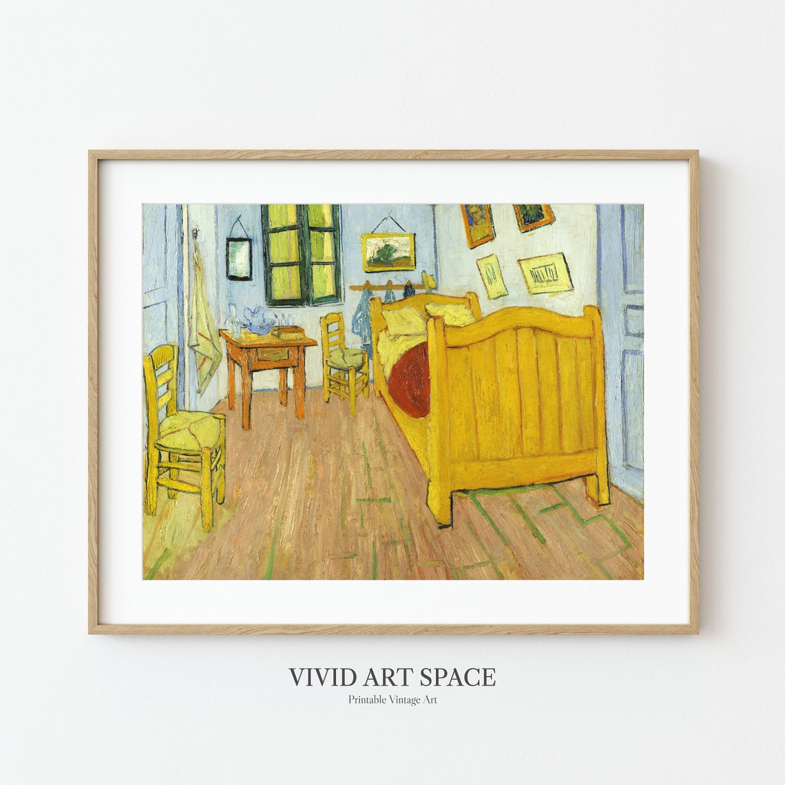 Van Gogh Bedroom In Arles Yellow Bed Interior Painting Poster - Image 2