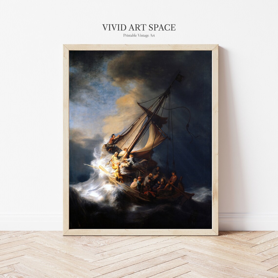 The Storm on the Sea of Galilee, Rembrandt Art Print - Image 2