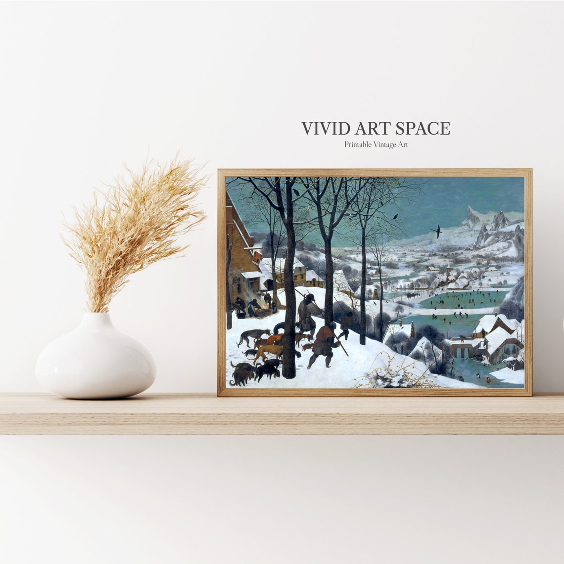 Pieter Bruegel the Elder Hunters in the Snow Winter Art Print - Image 3