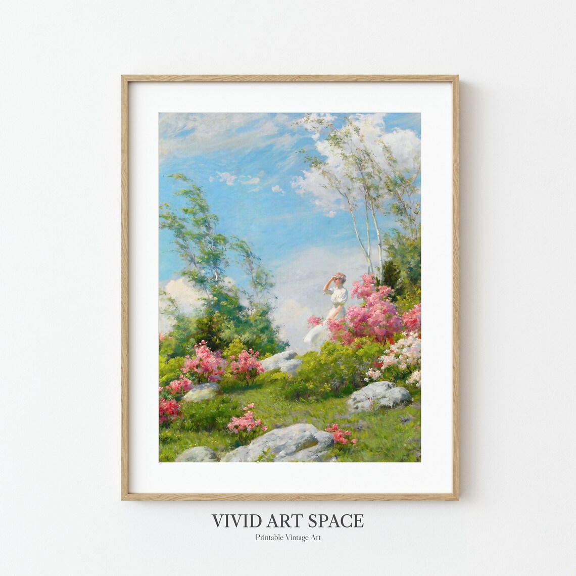 May Morning Vintage Landscape Art Print, Victorian Garden - Image 3