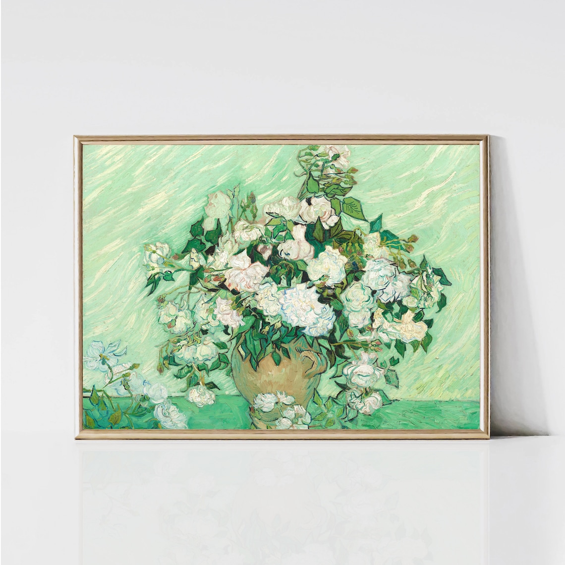 Vincent Van Gogh Rose Painting Floral Art Print