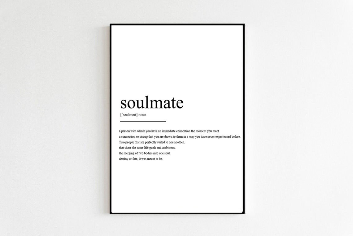 Soulmate Definition Romantic Valentine's Art Print