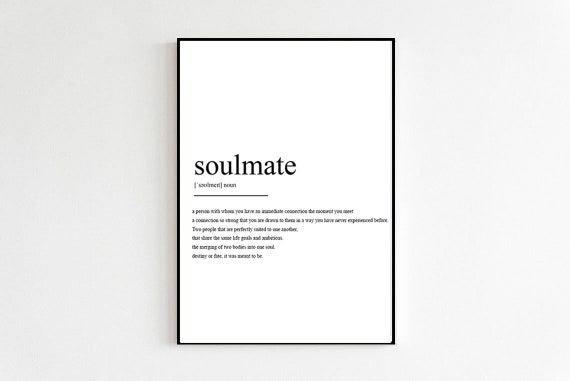 Soulmate Definition Romantic Valentine's Art Print