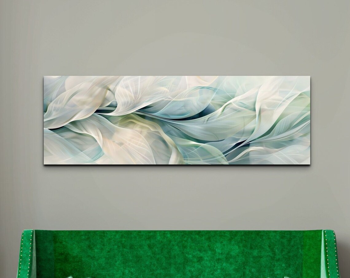 Panoramic Floral Abstract Plants Art Print