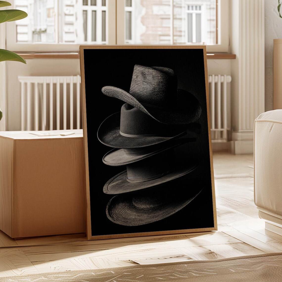 Cowboy Hats Rustic Ranch Photography Wall Art Print