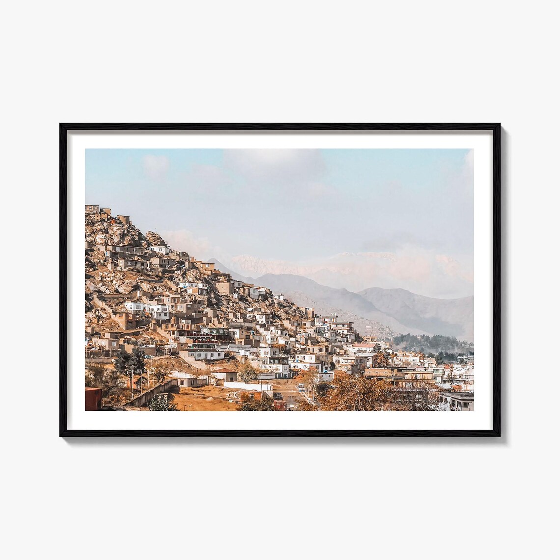 Afghanistan Travel Street Map Poster Print