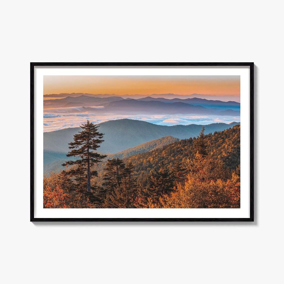 Great Smoky Mountains Sunrise Layers National Park Photography Poster