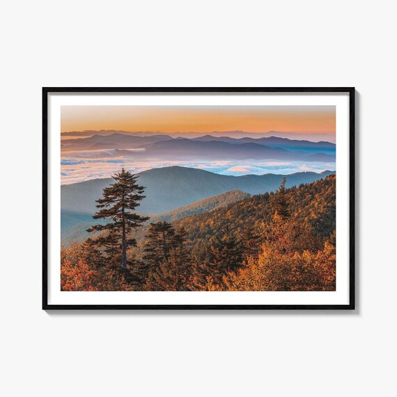 Great Smoky Mountains Sunrise Layers National Park Photography Poster