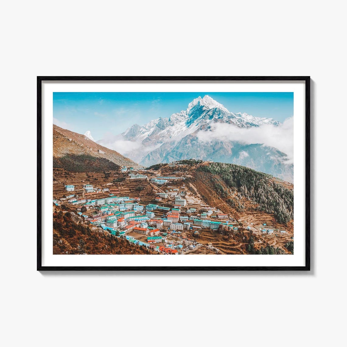 Nepal Travel Street Map City Art Print