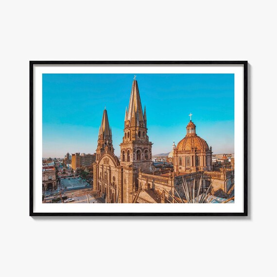 Guadalajara Jalisco Mexico Cathedral Spires Sunset Photo Poster