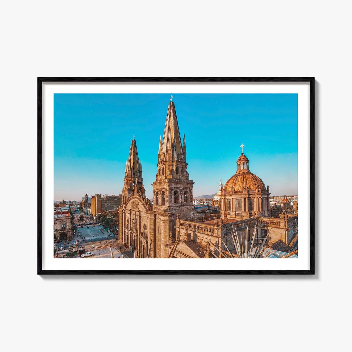 Guadalajara Jalisco Mexico Cathedral Spires Sunset Photo Poster
