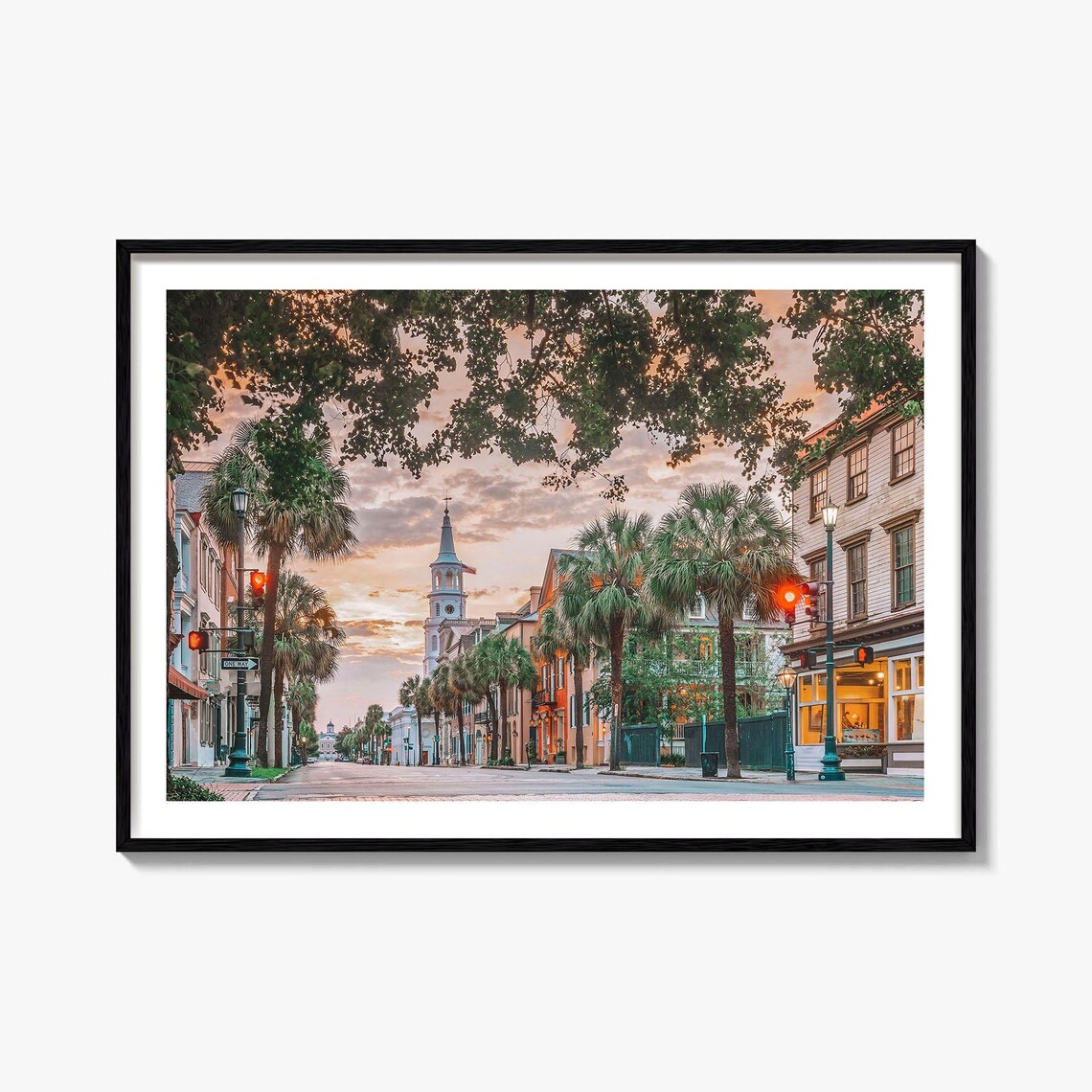 Charleston South Carolina Travel Poster, Street Map