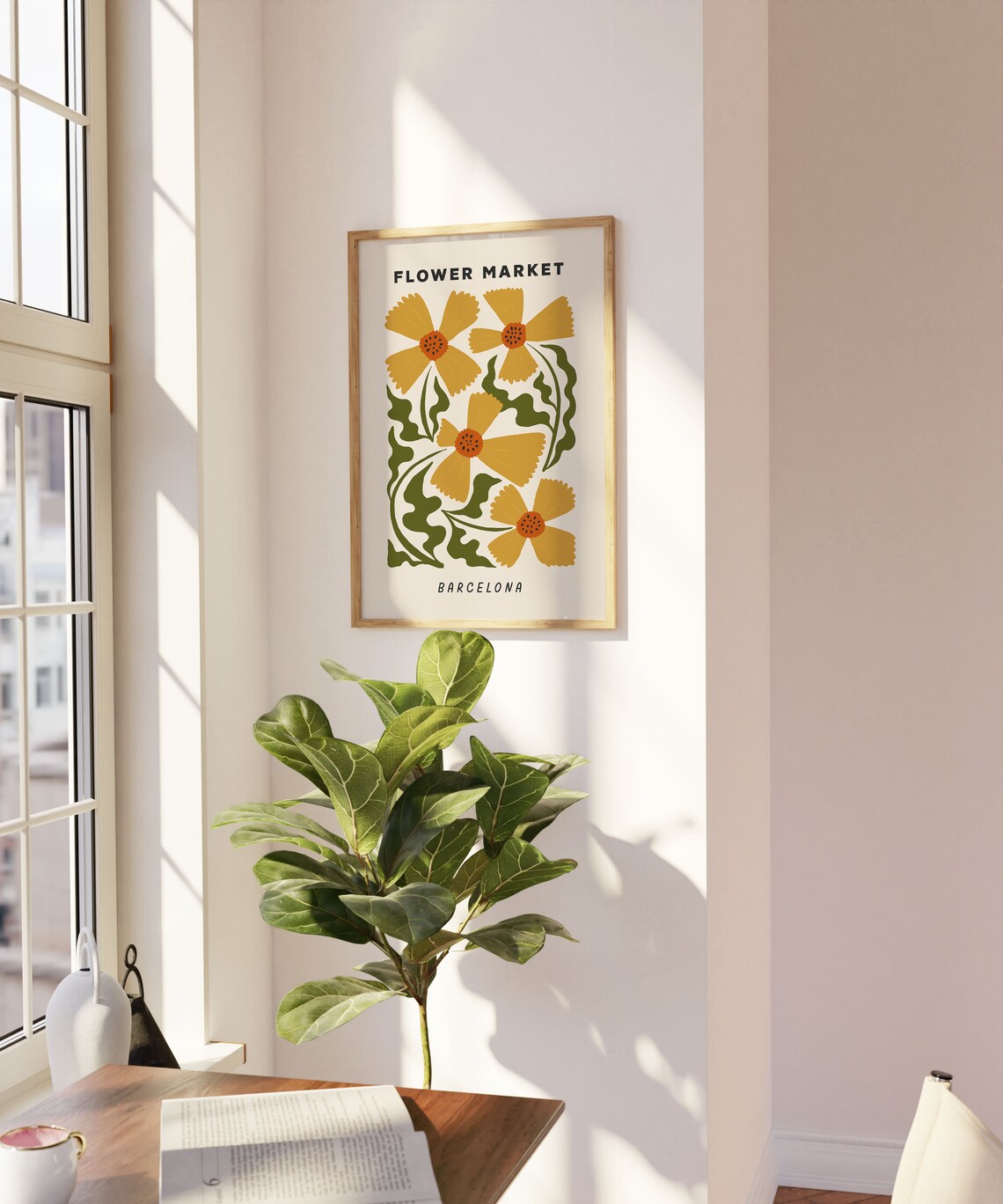 Flower Market Print Barcelona, Retro Botanical Art Print - Image 2