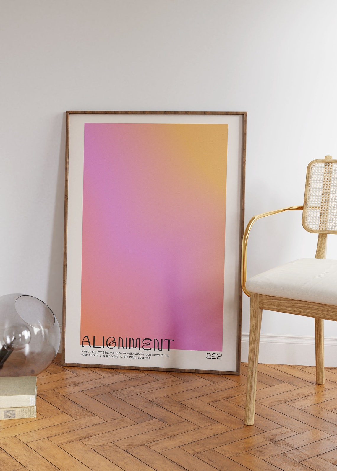 Angel Number 222 Alignment Trust the Process Gradient Poster - Image 2