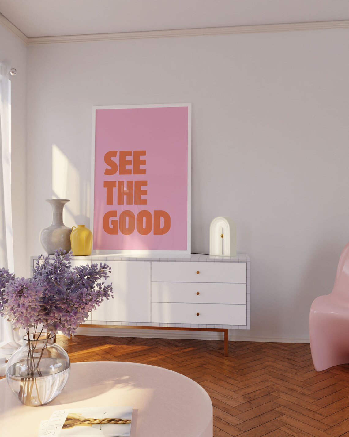 Picasso The Dance, Funky Pink Orange Poster - Image 3