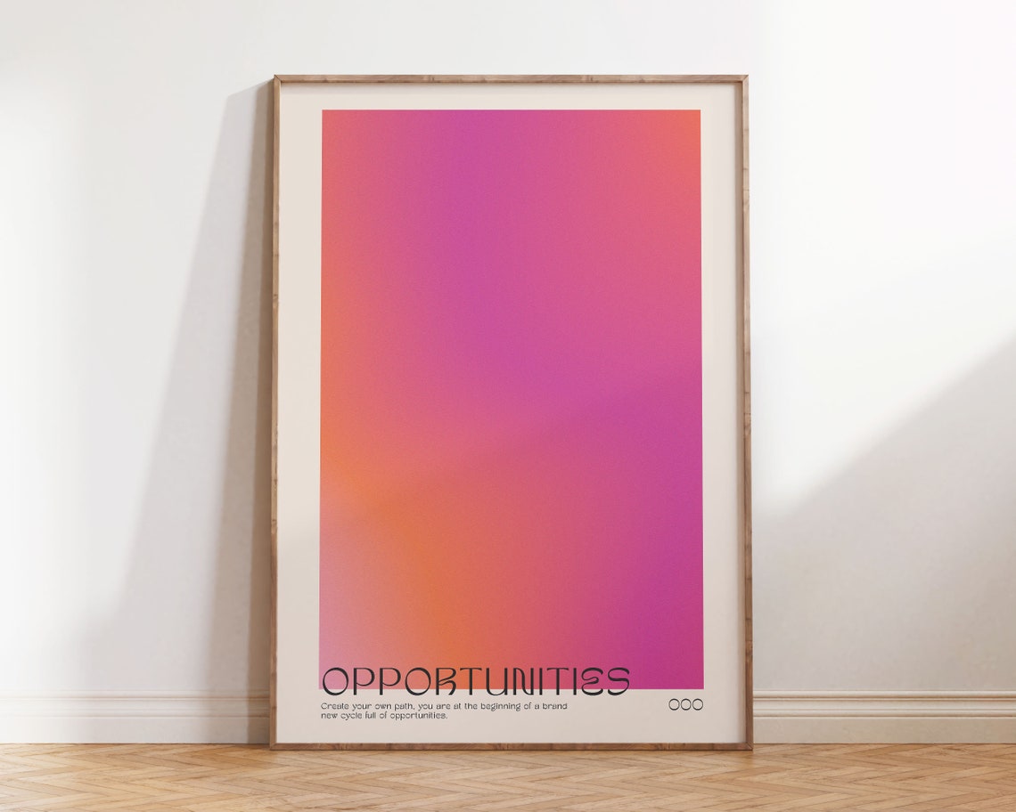 Angel Number 000 Opportunities New Beginnings Gradient Poster