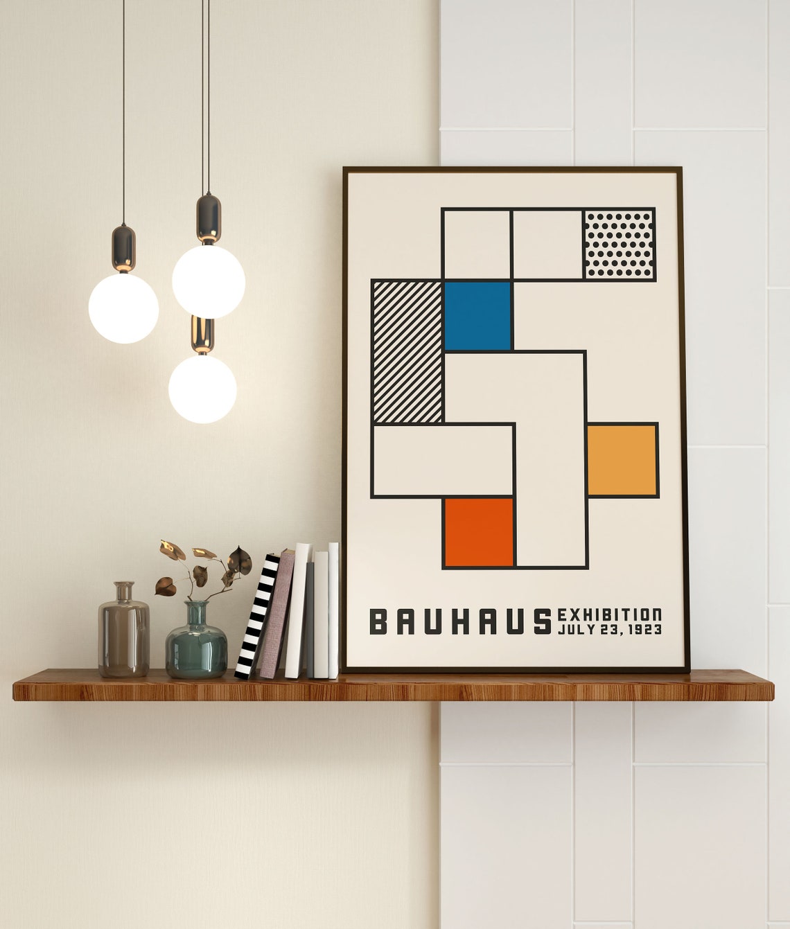 Bauhaus Exhibition 1923 Geometric Squares Mid Century Modern Poster - Image 3