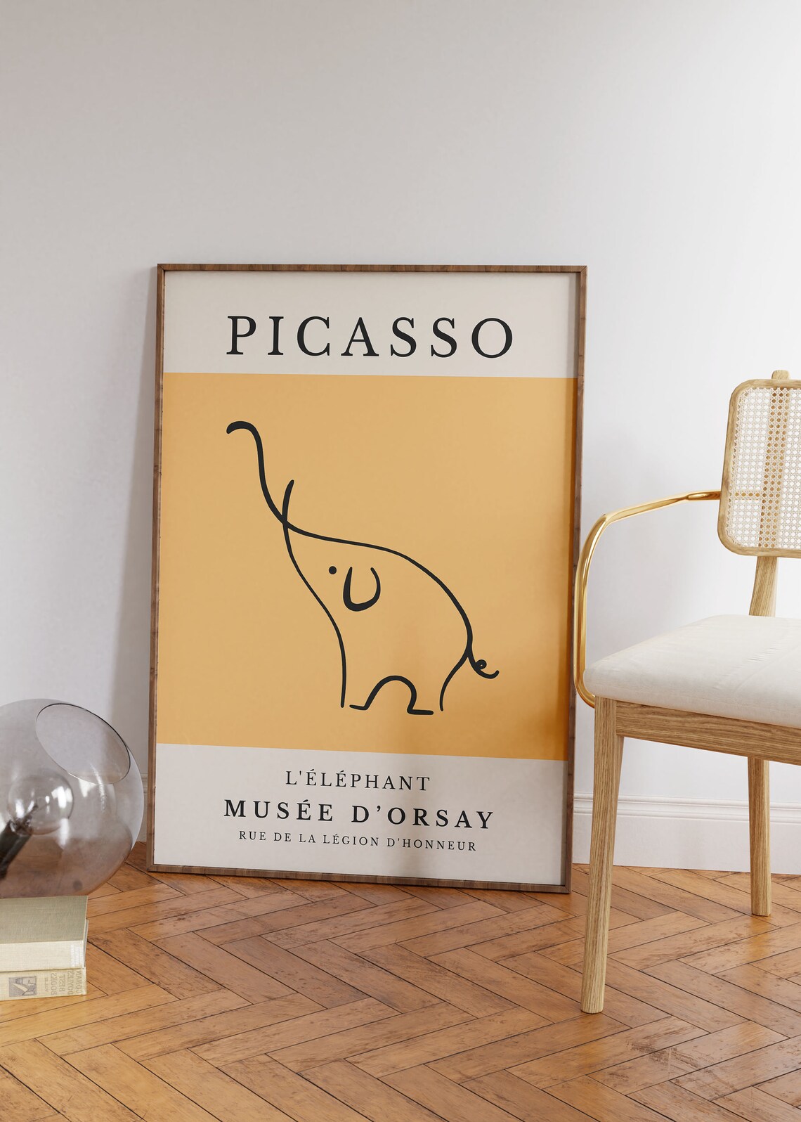 Picasso Elephant Minimalist Animal Sketch Art Print - Image 2