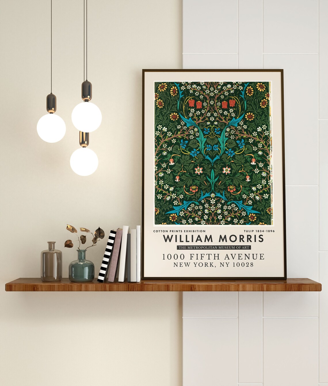 William Morris Exhibition Poster, Botanical Tulips - Image 3