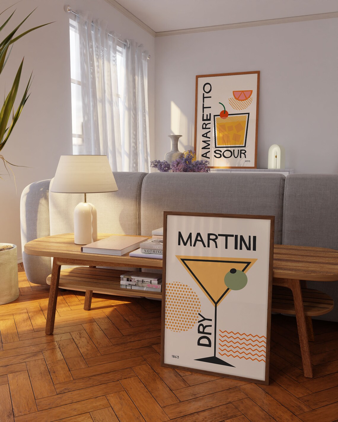 Martini Dry Retro Cocktail Art Print, Kitchen Bar - Image 2