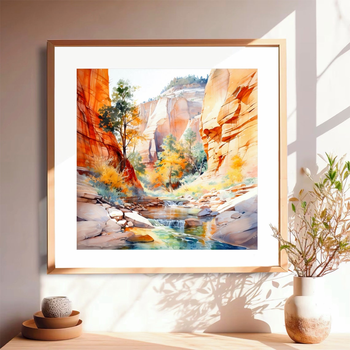 Zion National Park - Watercolor Travel Art - Image 2