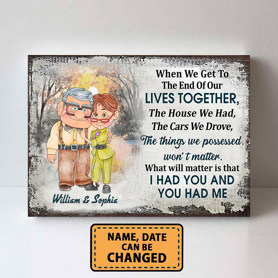 When We Get to the End of Our Lives Together Cartoon Couple Poster - Image 3
