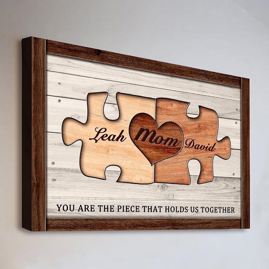 Personalized Mom Puzzle Piece Holds Us Together Family Gift Poster - Image 2