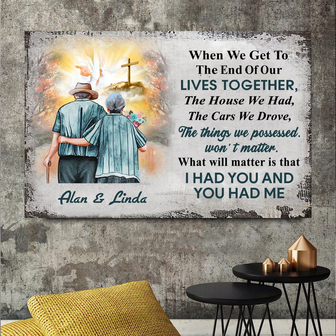 Christian Old Couple Heaven Gates Lives Together Love Poster - Image 3
