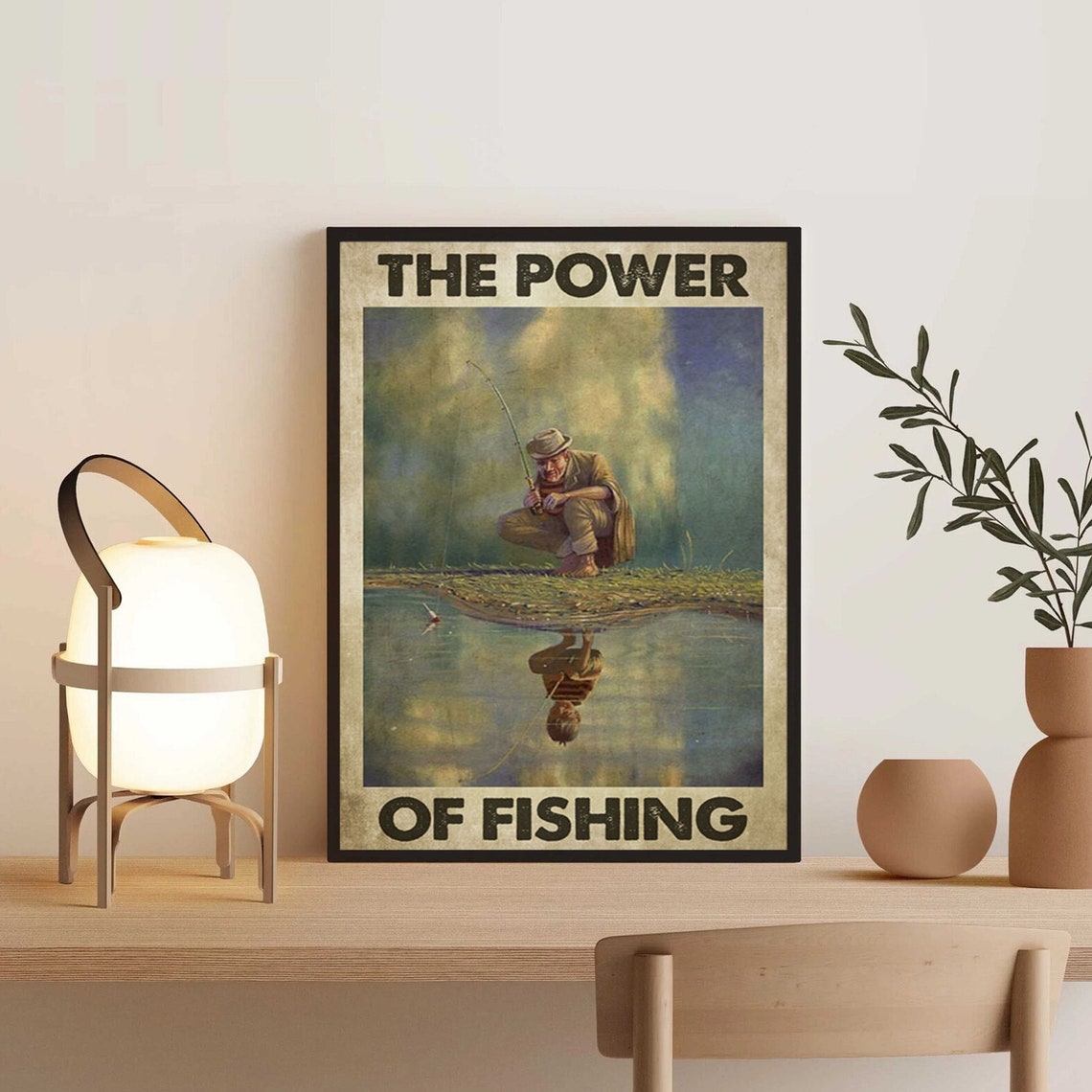 The Power Of Fishing Poster Fishing Fishing Lover Gift Fishing Man Poster Fathers Day Gift - Image 3