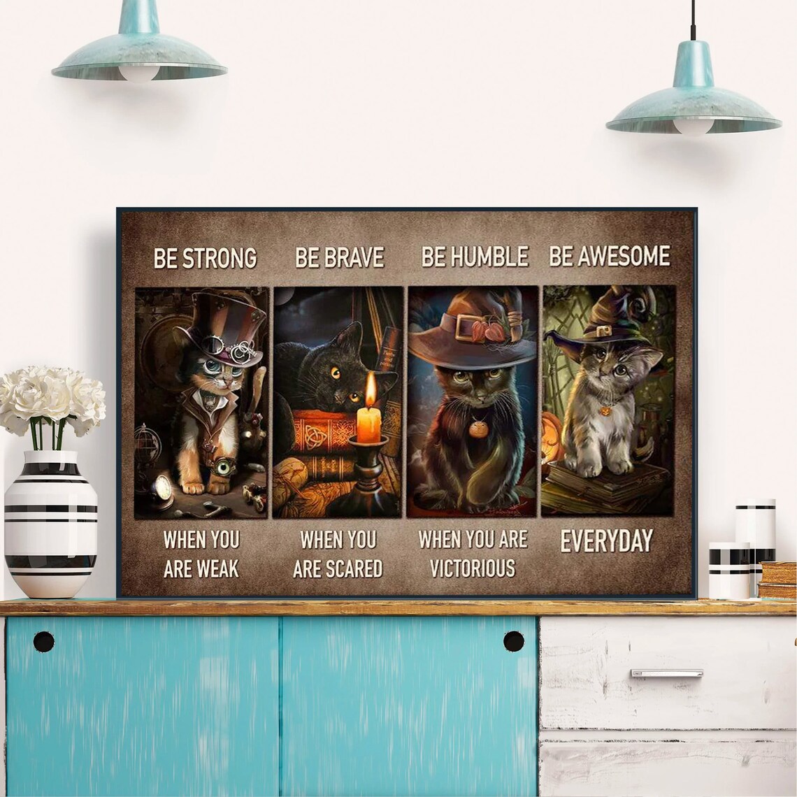 Be Strong Be Brave Be Humble Cat Lover Gift - Image 2