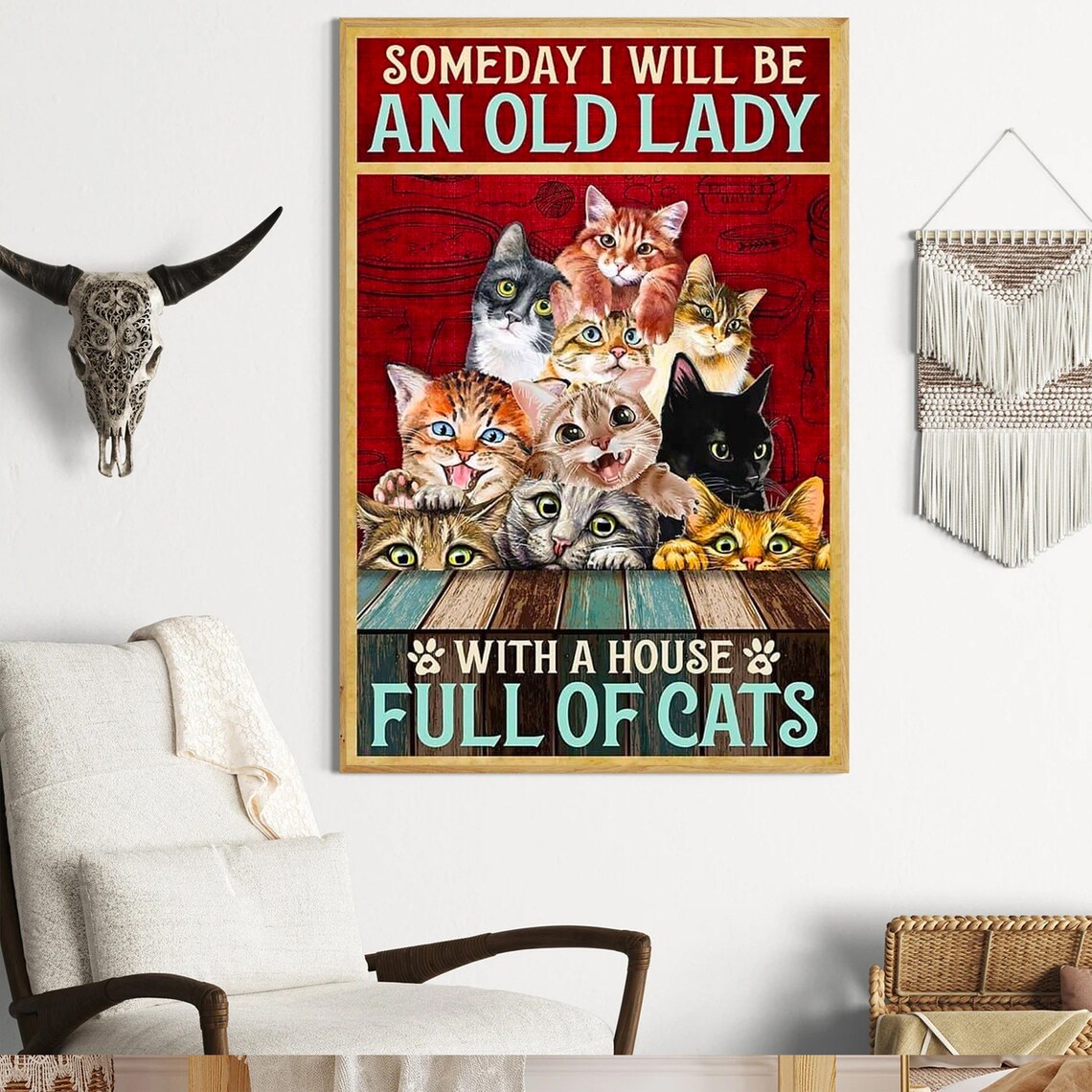 Someday I Will Be A Retired Teacher House Full Of Cats Poster - Image 4