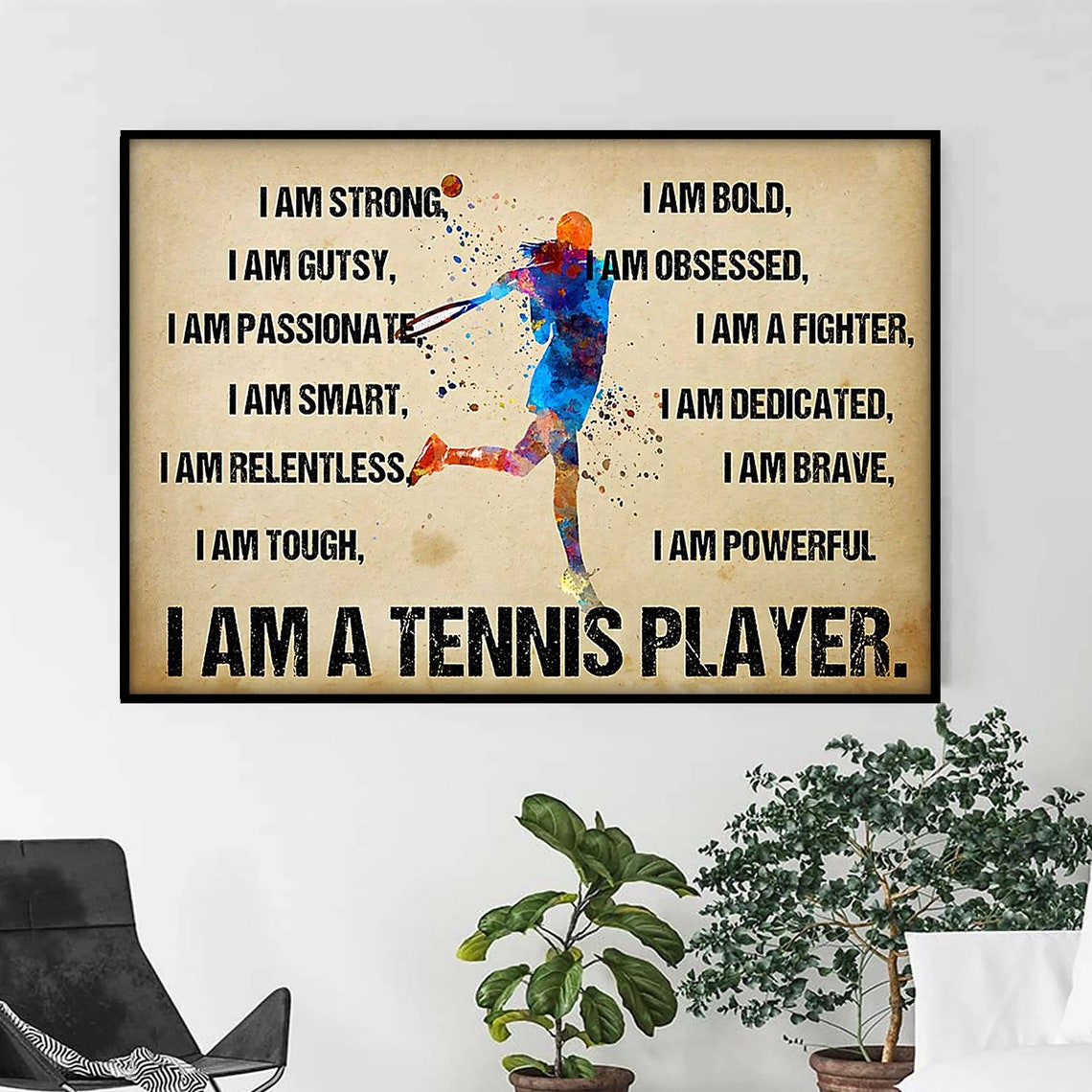 Tennis Poster Tennis Gifts For Women Gifts For Tennis Players Tennis Lover Gifts Sport Gifts For Daughter - Image 2