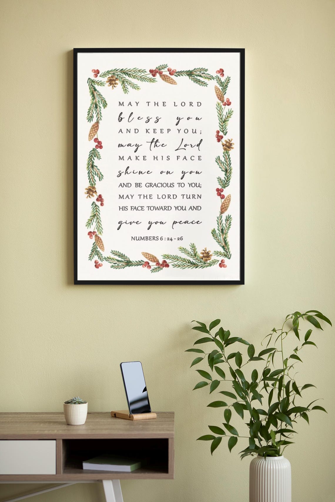 Numbers 6 Verse 24 26 May the Lord Bless You Scripture Poster - Image 4