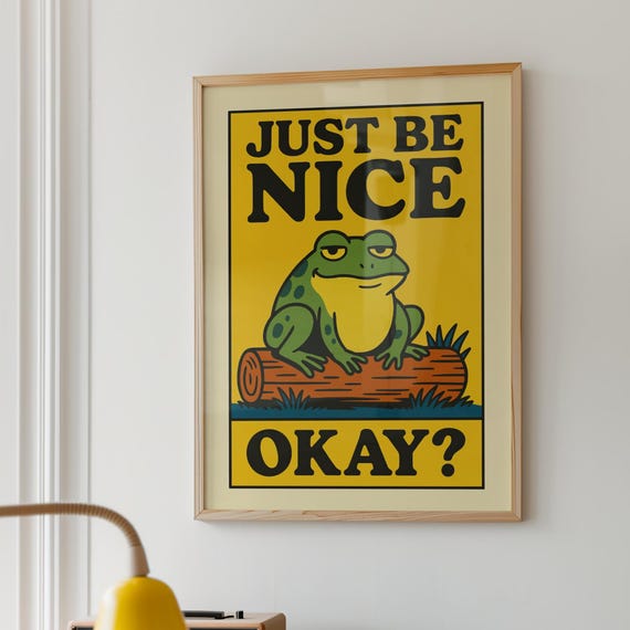 Funny Frog Wall Art Posters When You Want To Impress Your Friends And Family For Him Her No 68