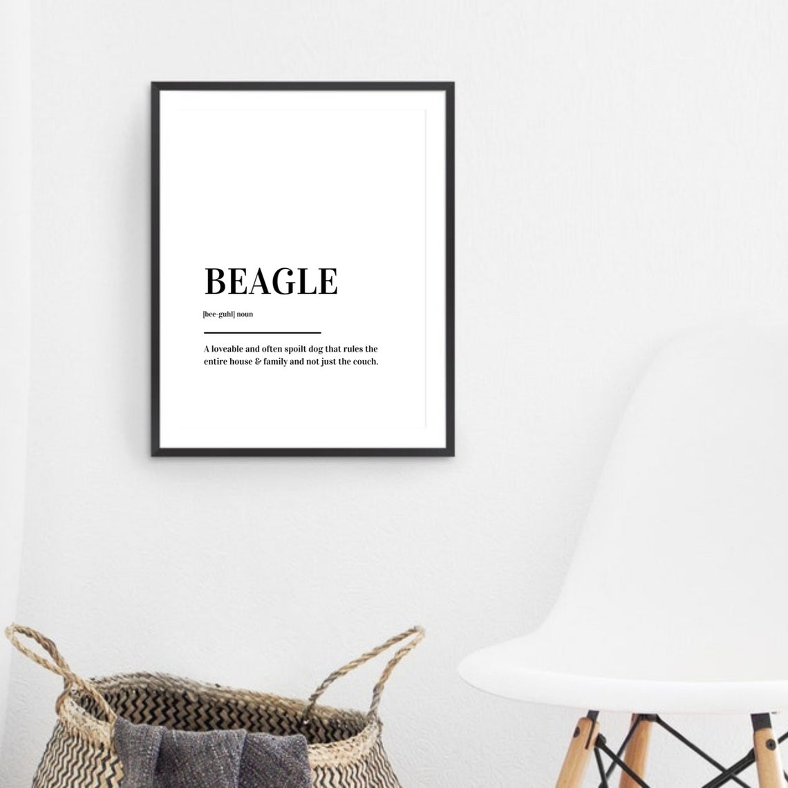 Beagle Definition Dog Breed Funny Dictionary Spoiled Pup Humor Poster - Image 4