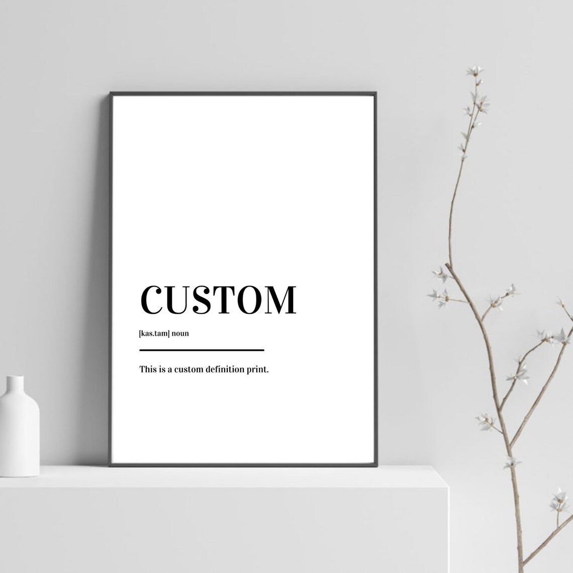 Custom Definition Poster, Personalized Home Decor