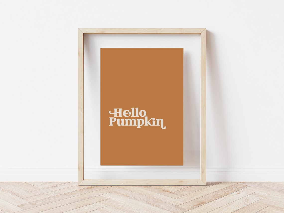 Hello Pumpkin Fall Thanksgiving Autumn Art Print - Image 2