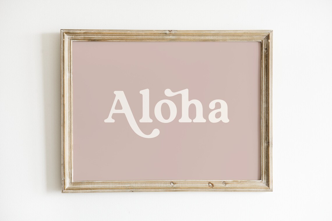 Aloha Word Art Print, Hawaii Beach House Decor - Image 2