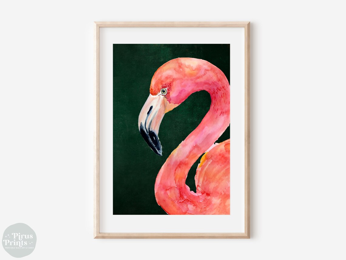 Flamingo Art Print, Maximalist Wall Decor - Image 2