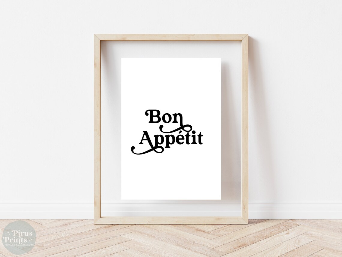 Bon Appetit Minimal Typography Kitchen Decor - Image 4
